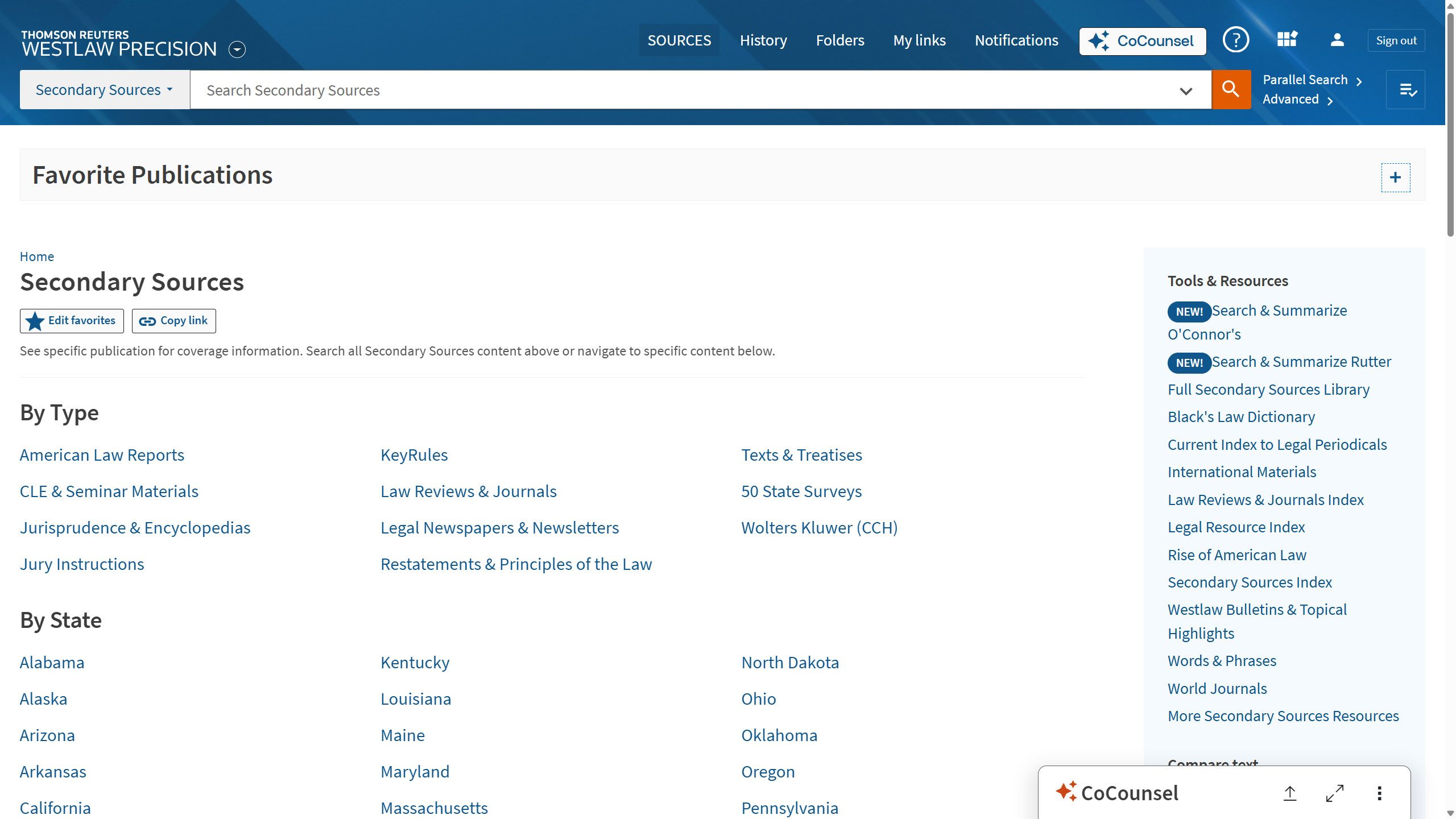 Browsing the full Secondary Sources Library Browsing the full Secondary Sources Library